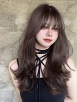 サイン 渋谷(SIGN)&nbsp;韓国ヘアーハッシュカットレイヤーカットグレージュブリーチ無し