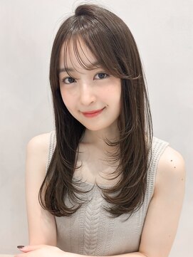 アグノス 青山(Agnos) 美髪愛されハイライトカラー大人可愛いアプリコットオレンジ