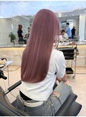 ミルクティーピンクベージュカラーハイトーンカラーダブルカラー