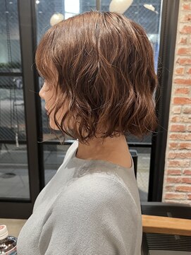 オーガニック アトリエ 大宮(organic+atelier) 冬のうるツヤ◎ボブ透明感ブラウン×前下がり20代30代