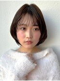 小顔ひし形ショートボブ×シースルーバング/大人ガーリーp浦和