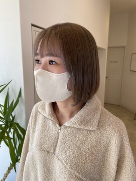 サラ ビューティー サイト 古賀店(SARA Beauty Sight) 【ハイトーンボブ】ダブルカラー/ブリーチ/切りっぱなしボブ