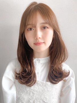 リヤン 表参道(lyann) 大人可愛いうる艶髪サイドバングモテ髪結べるボブ薄めバング