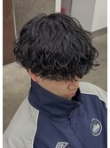 メンズ マッシュ 波巻き パーマ