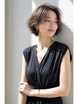 アッシュ 学芸大学店(Ash) ショートボブ/大人女性/チョコブラウン/白髪ぼかし/脱白髪染め