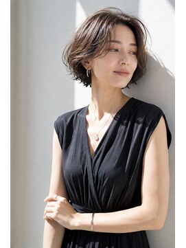 アッシュ 学芸大学店(Ash) ショートボブ/大人女性/チョコブラウン/白髪ぼかし/脱白髪染め