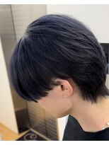 become men's hair 名駅EAST【10月3日 NEW OPEN(予定)】 ブルーブラック/ハイトーン/ブリーチカラー/センターパート/名駅