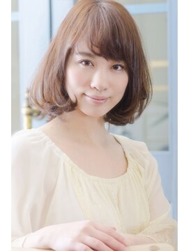 キープへアデザイン(keep hair design) 大人かわいい耳かけボブ