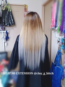 クレイジービッチ(CLAY G BITCH) 【￥16800】仙台 エクステ 原色ストレート グラデーション