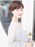 25歳からの【デザインカラー/無造作カール/丸みショート】