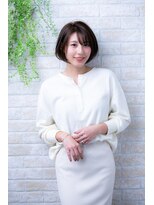 ヘアーアートシフォン 池袋西口店(Hair art chiffon)&nbsp;似合わせカットで個性的斜めバングで大人かわいいナチュラルボブ