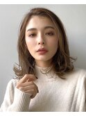 大人愛されミディアムヘア 大森春奈