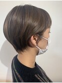 【わたなべ】丸みショート/暗めカラーデザインカラー倉敷