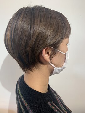 ヘアホスピタル ファニーフェイス(HAIR HOSPITAL funny face) 【わたなべ】丸みショート/暗めカラーデザインカラー倉敷