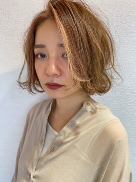 ロンド ルージュ 銀座店(Lond rouge) ボブ×デザインカラー　フェイスフレーミング