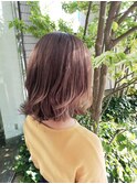 大人可愛い/シークレットハイライト/白髪ぼかし/ミディアムヘア