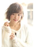 大人可愛い20代30代40代似合わせカットイメチェン流しバング