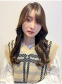 韓国前髪顔周りロング×デザインカラー[心斎橋/髪質改善]