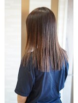 ムゥフ ヘアーアンドアイラッシュ(mouf hair&eyelash)&nbsp;縮毛矯正×切りっぱなしロブ　 Hair straight