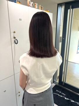 オーシャン(Ocean) 【OceanHair&Life田中愛梨】切りっぱなし×ココアブラウン