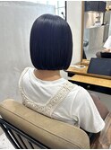 【Cuem菅原】長めボブストレート内巻きタッセル縮毛矯正