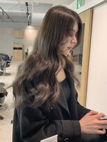 エル 北千住(elu)&nbsp;ブリーチなし透明感カラー_ヘーゼルグレージュ