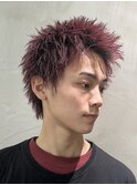 スパイキーショート ワインレッド