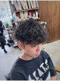 【山本智文】ツイストスパイラルパーマV字マッシュ