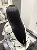 ブリーチなしカラー/髪質改善/艶髪/黒髪ロング