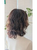 20代30代大人可愛いミディアムくせ毛風パーマ2/11ココアブラウン