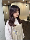 くすみピンクカラー/ピンクカラー/ロングヘア/横浜駅西口/横浜駅