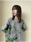 ミディアムレイヤー レイヤーカット 顔まわりカット