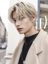 メンズサロン トレヘアー 京都烏丸店(tRe hair)&nbsp;シャドウパーマ　ブルーカラー　刈り上げショート　ダブルカラー