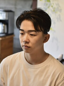 リム メンズヘア(LIM men's hair) 艶感フェードフェザーショート【メンズカット/倉敷/中島】