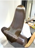 プラチナブラウン×艶髪×髪質改善