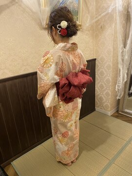 ゆるめシニヨン/浴衣