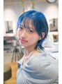 シャッター(SHUTTER) マッシュウルフベースのカットにブルーをダブルカラー。