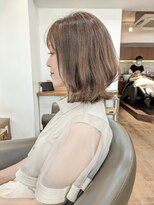 ヘアスタジオルース(HAIR STUDIO LUZ) 40代50代60代の大人ボブ/白髪ぼかしハイライト/堀江/北堀江