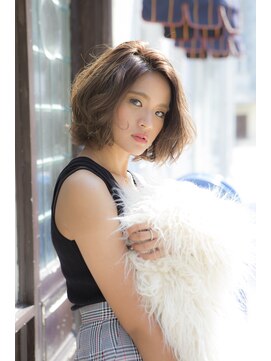 ミエルヘアーエスト 新宿店(mielhair est) 3Ｄハイライト×外国人風ボブ【新宿】