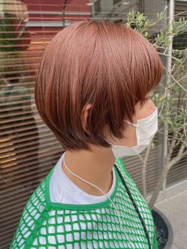 ビーワールド(B WORLD) ベリーオレンジ×マッシュショート【デザインカラー/髪質改善】