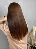 ツヤサラストレート×ココアブラウン