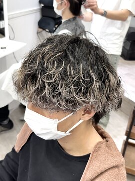 メンズ サロン ドット トウキョウ 町田店(men's salon dot. tokyo) エンドカラー×波巻きパーマ