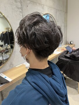 ガーデン オオタカノモリ(garden otakanomori) ニュアンスパーマ/ツーブロック/メンズシンプル黒髪