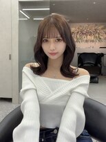 ロンド マーレ 天神大名店(Lond mare) レイヤーカット 韓国ヘアカット グレージュ オリーブベージュ