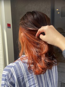 アール 豊田店(#arl) オレンジ×オレンジカラー　インナーカラー