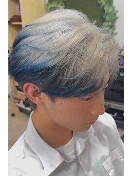 サラ HAIR&MAKE SALA 相模大塚店 シルバーカラー×ブルー
