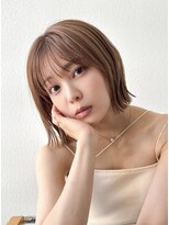 アンバー 池袋(amber)&nbsp;地毛風縮毛矯正でぱつっとくびれボブ