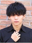 爽やか刈り上げマッシュパーマ緩めソフトツイストショートバング
