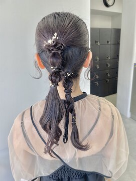 ヘアー アイス 御器所本店(HAIR ICI) 20代30代ゆるふわ♪お呼ばれ大人っぽねじりあみおろし
