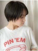 前下がり黒髪ナチュラルマッシュショートTc3上尾20代30代40代